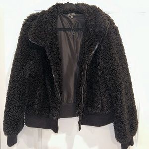 Zara Fluffy Zip Up Jacket